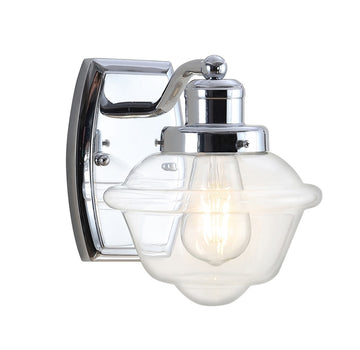 Orleans Iron/Glass schoolhouse LED Vanity Light - JONATHAN Y
